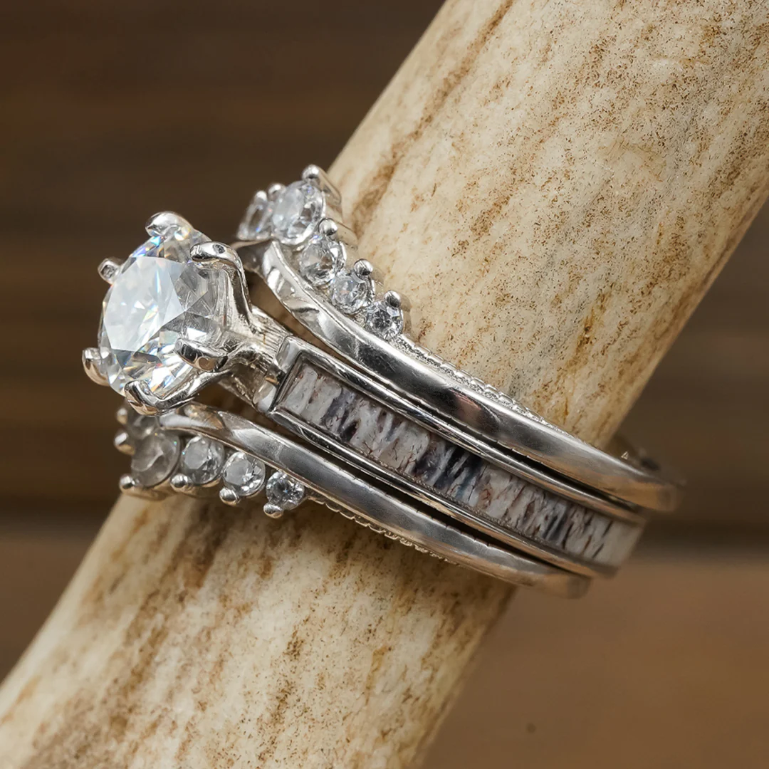 Lux Grand Cascade Wishbone Wedding Set - Image 4