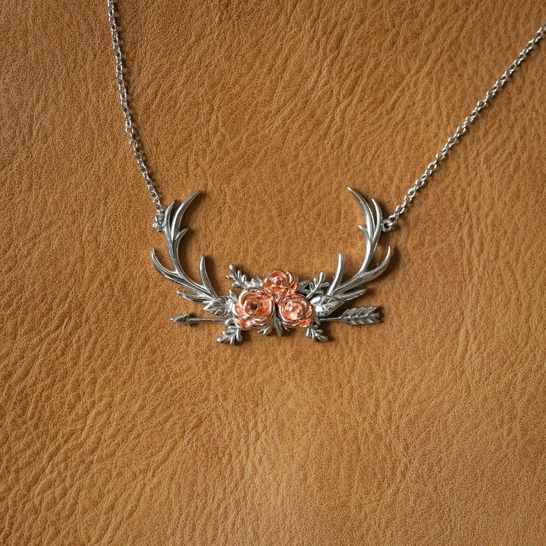 The Antler & Floral Necklace - Image 3